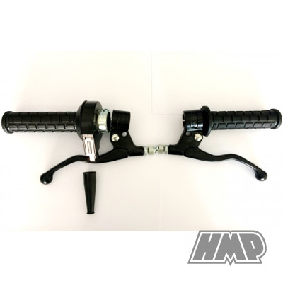 Manete M84 pretas com acelerador M77 / KIT - LUSITO